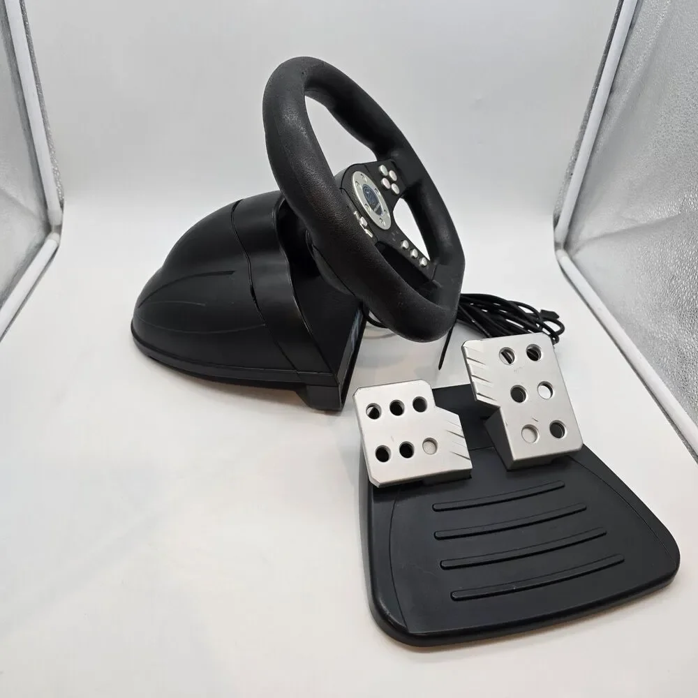Pelican Playstation 2 PS2 Cobra TT Racing Steering Wheel Controller Pedal